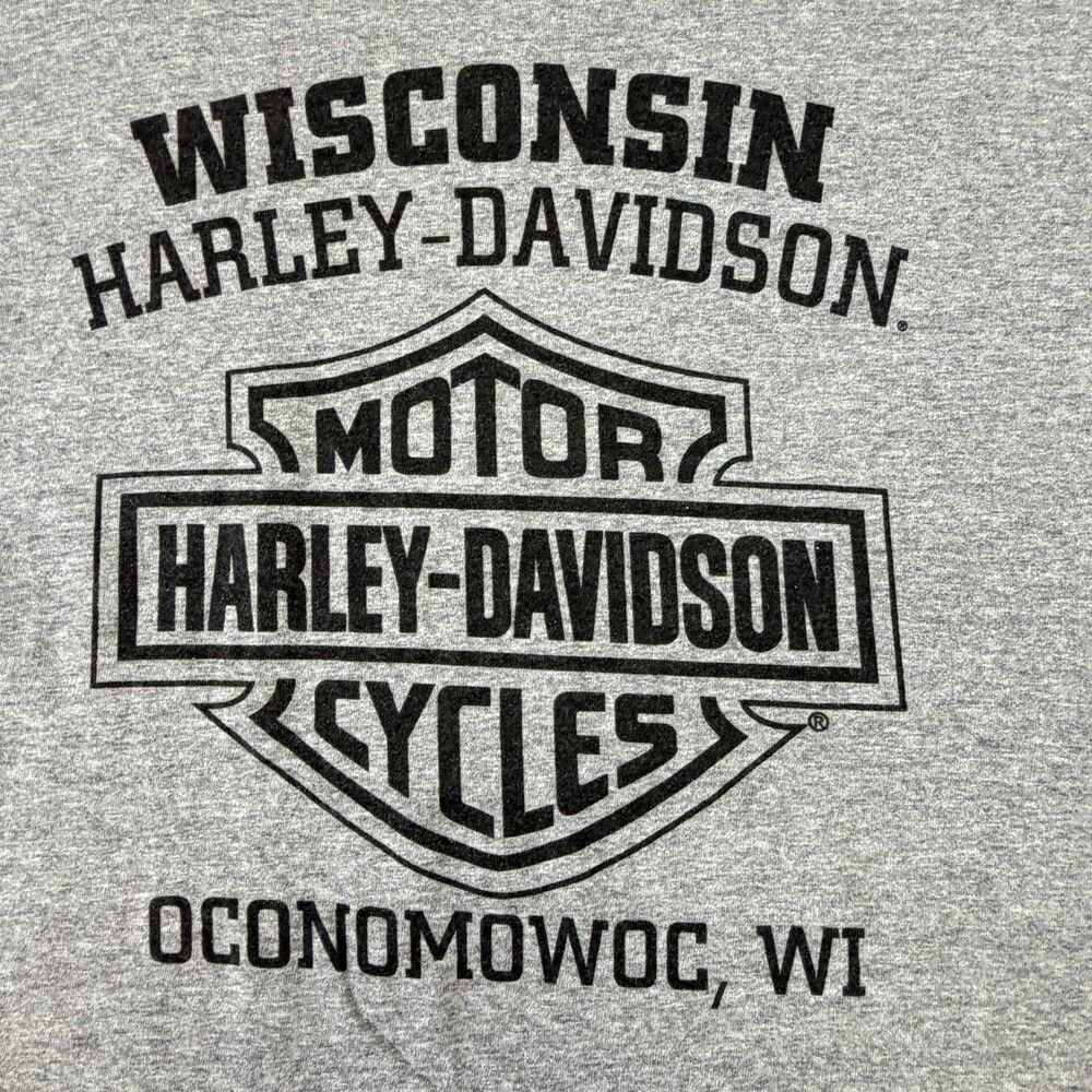 Harley Davidson Oconomowoc Wisconsin Graphic Pocket T-shirt Men XXL Black